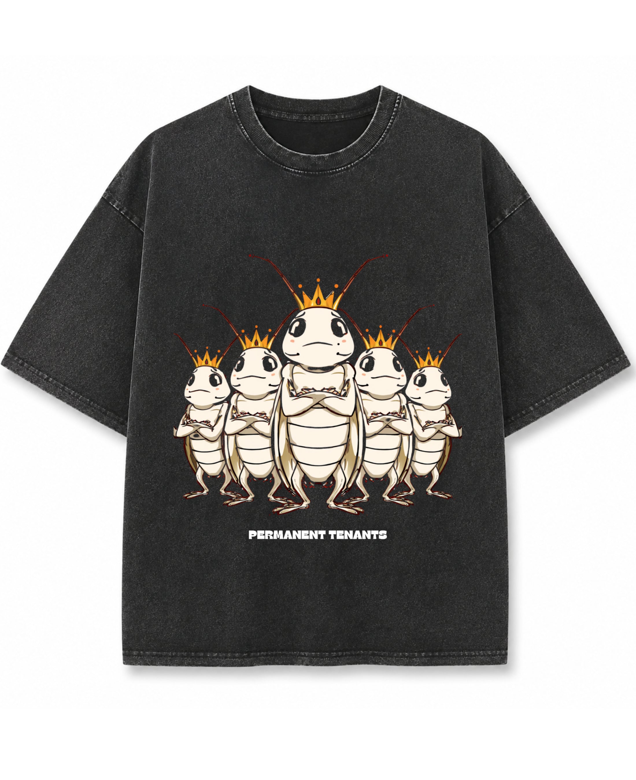 Vintage Fade Wash Oversized T-shirt Front Design