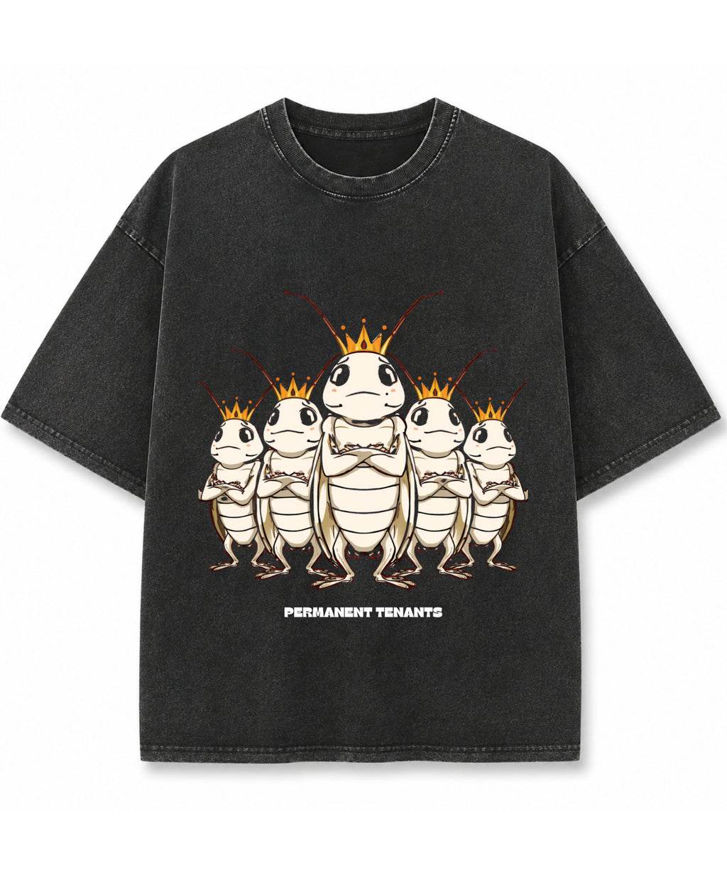 Vintage Fade Wash Oversized T-shirt Front Design