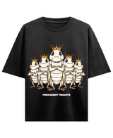 Cockroach Anime - Permanent Tenants. (Black Oversized T-shirt Front Design)