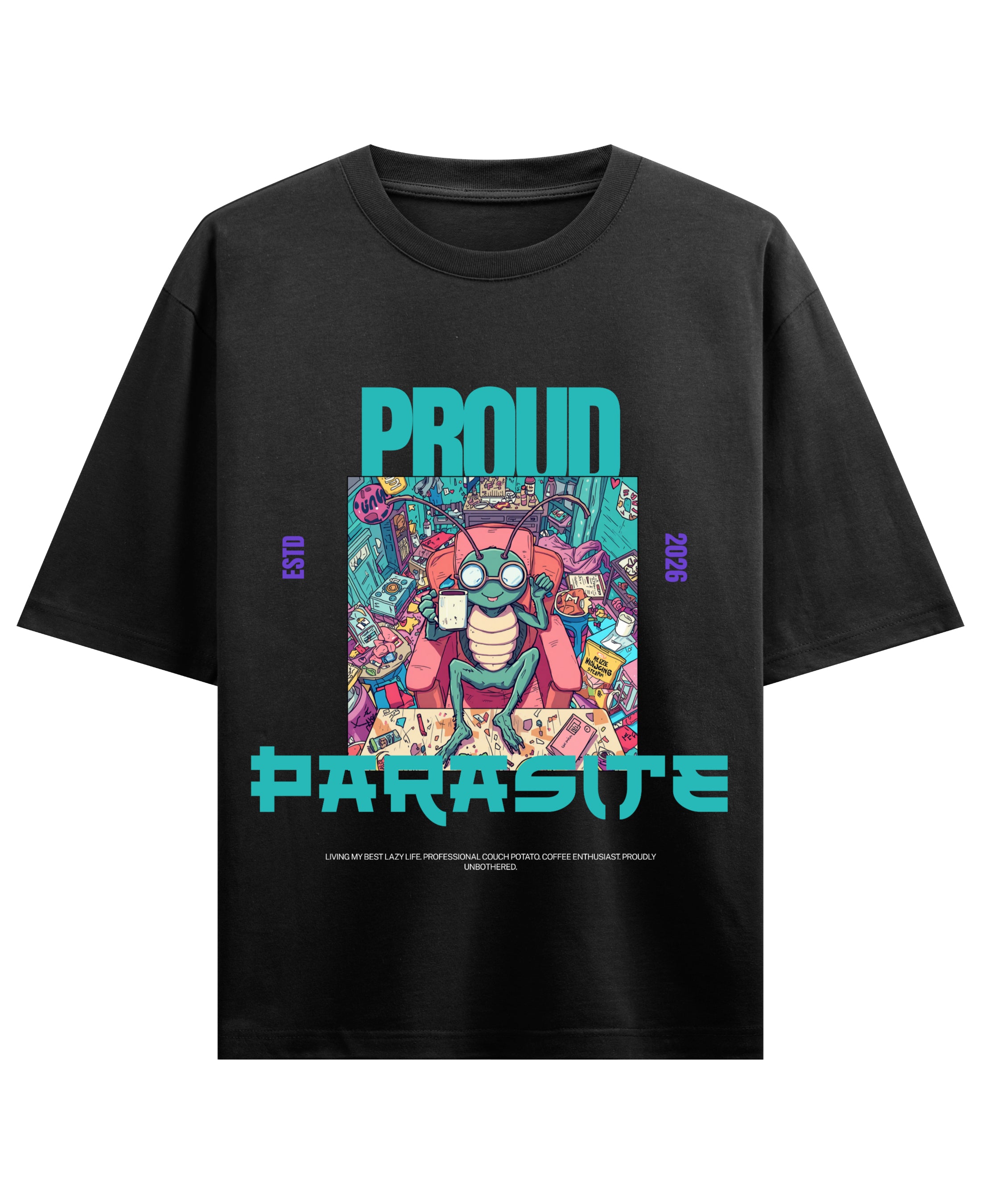 Black Oversized T-shirt Front Design
