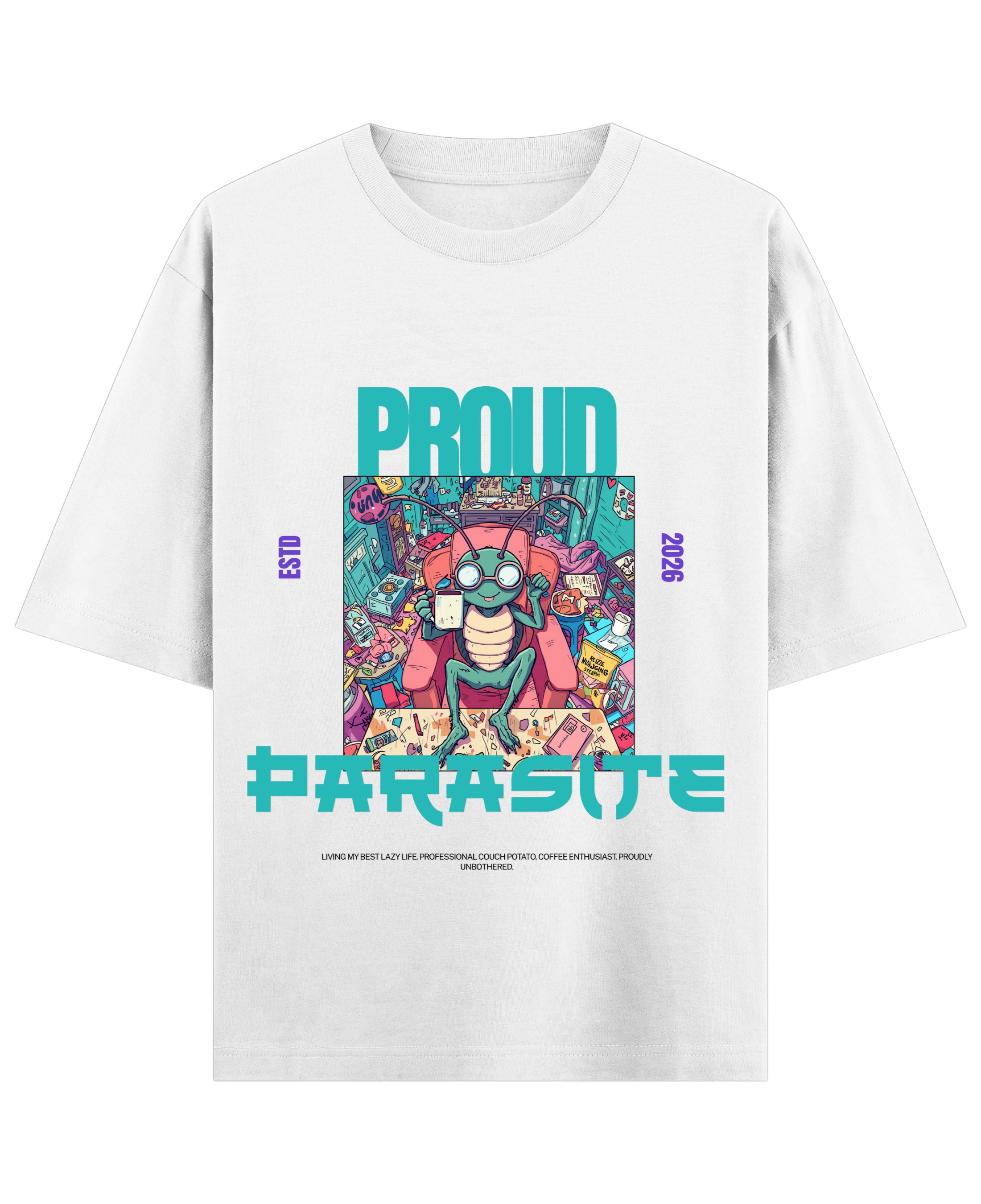 White Oversized T-shirt Front Design