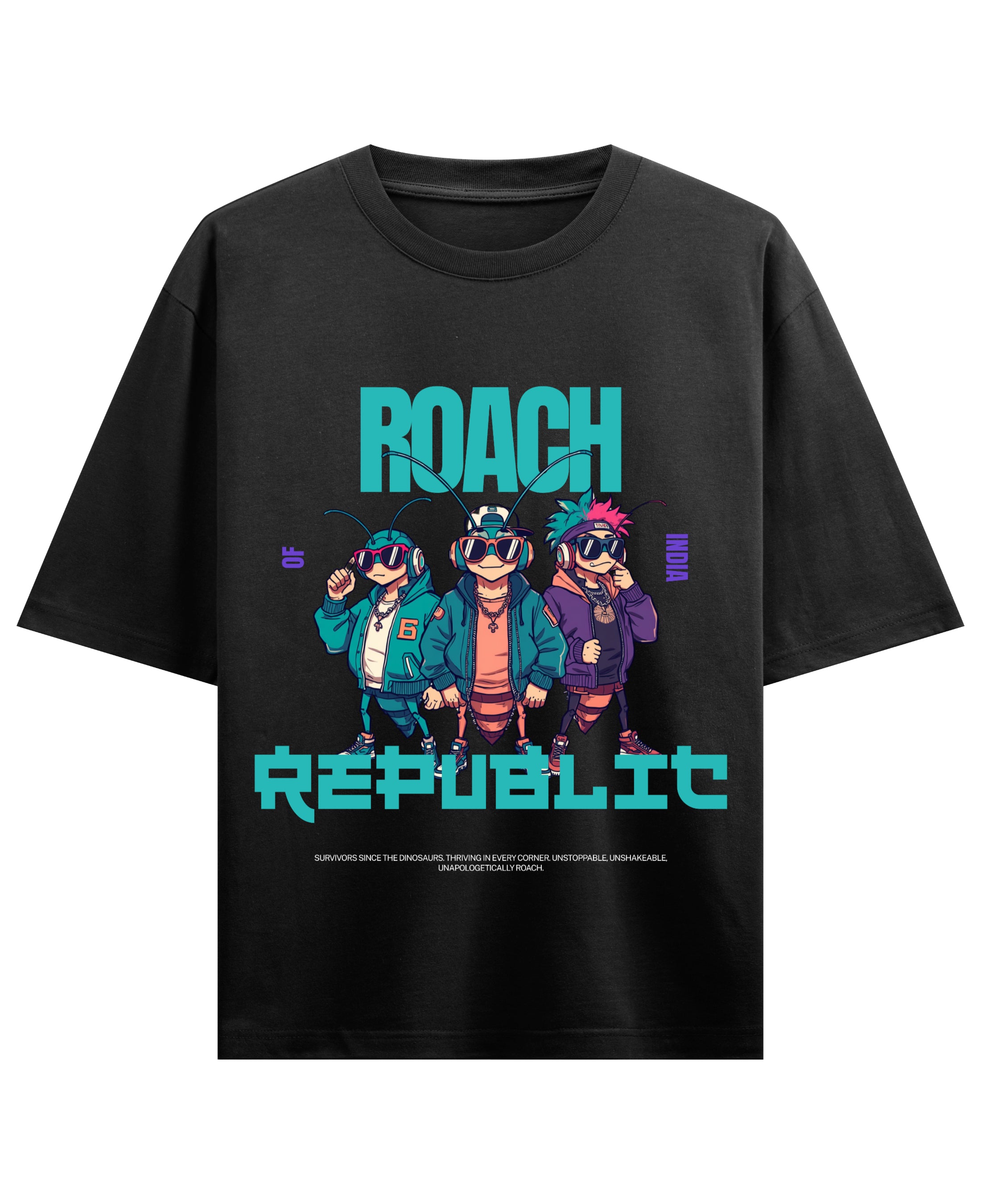 Black Oversized T-shirt Front Design