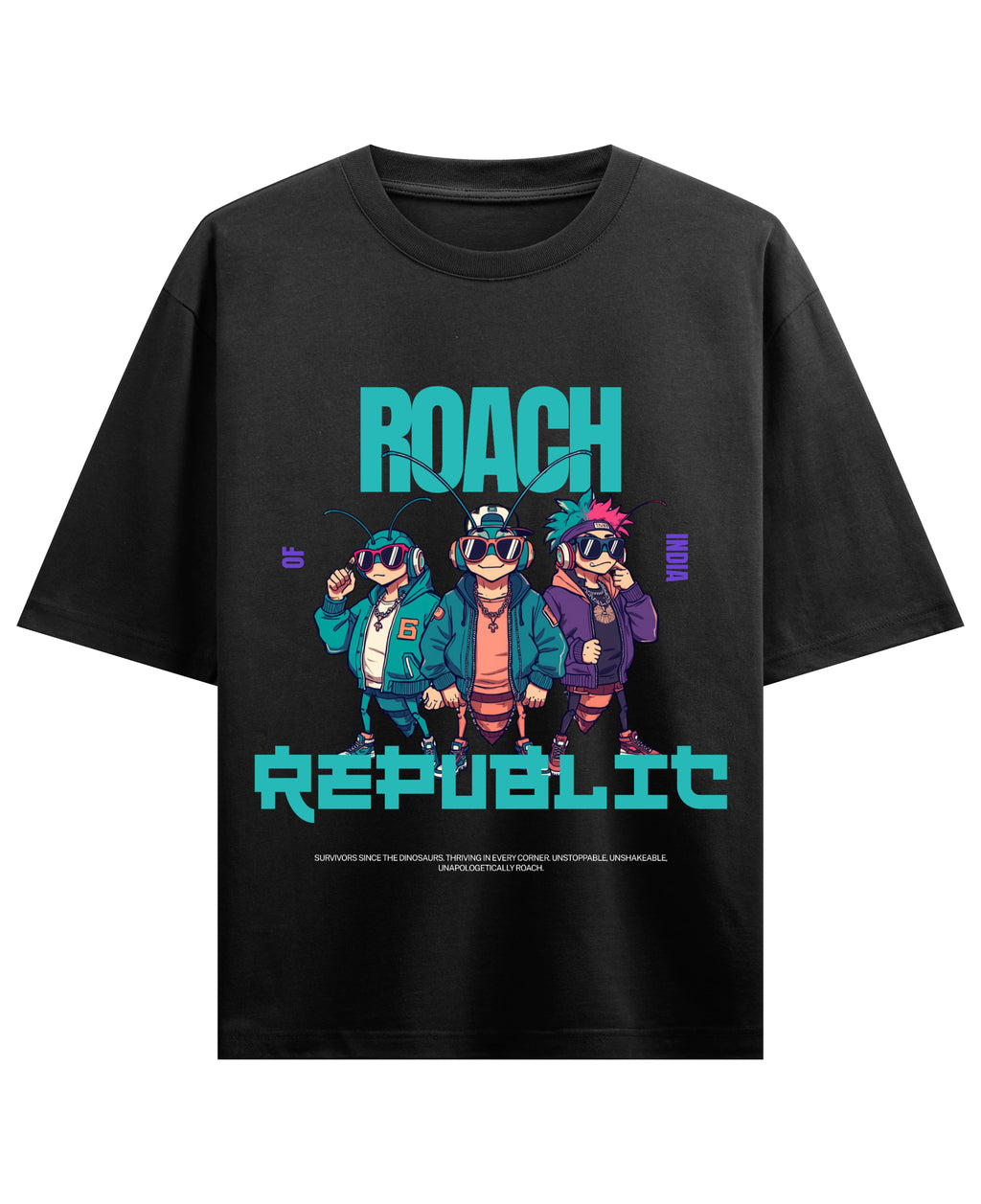 Black Oversized T-shirt Front Design