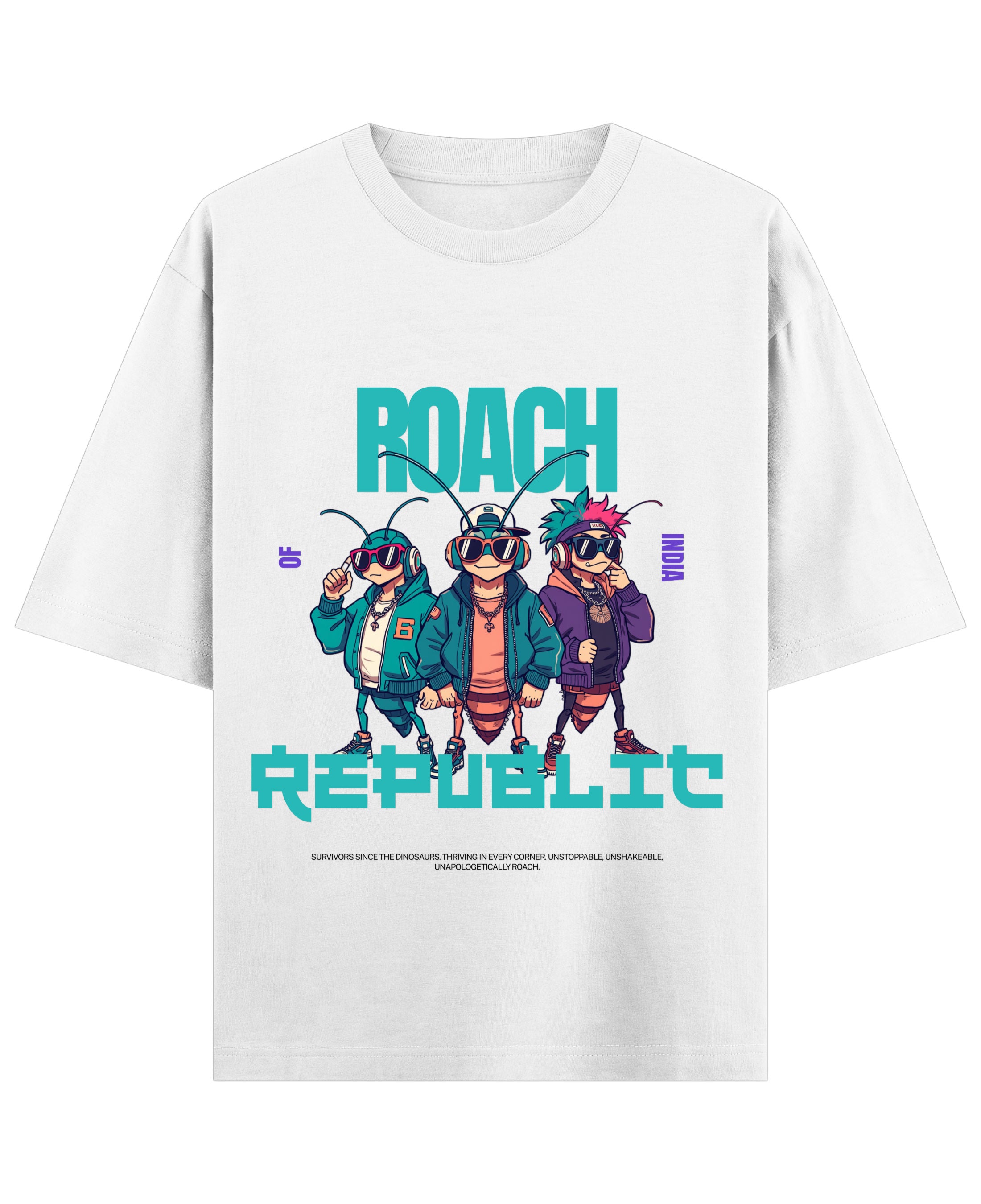White Oversized T-shirt Front Design