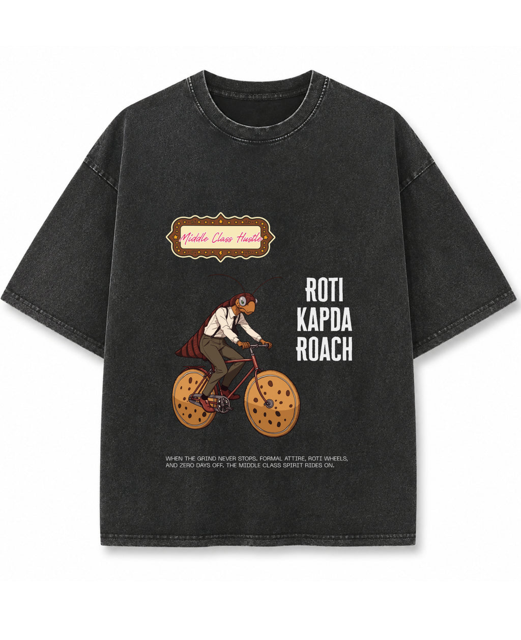 Vintage Fade Wash Oversized T-shirt Front Design