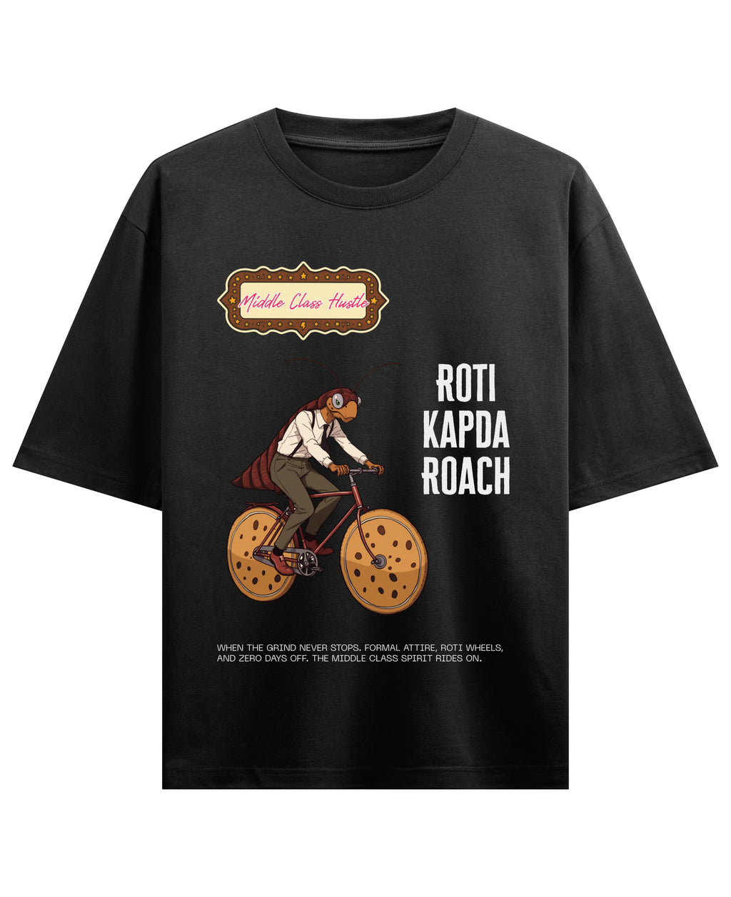 Black Oversized T-shirt Front Design