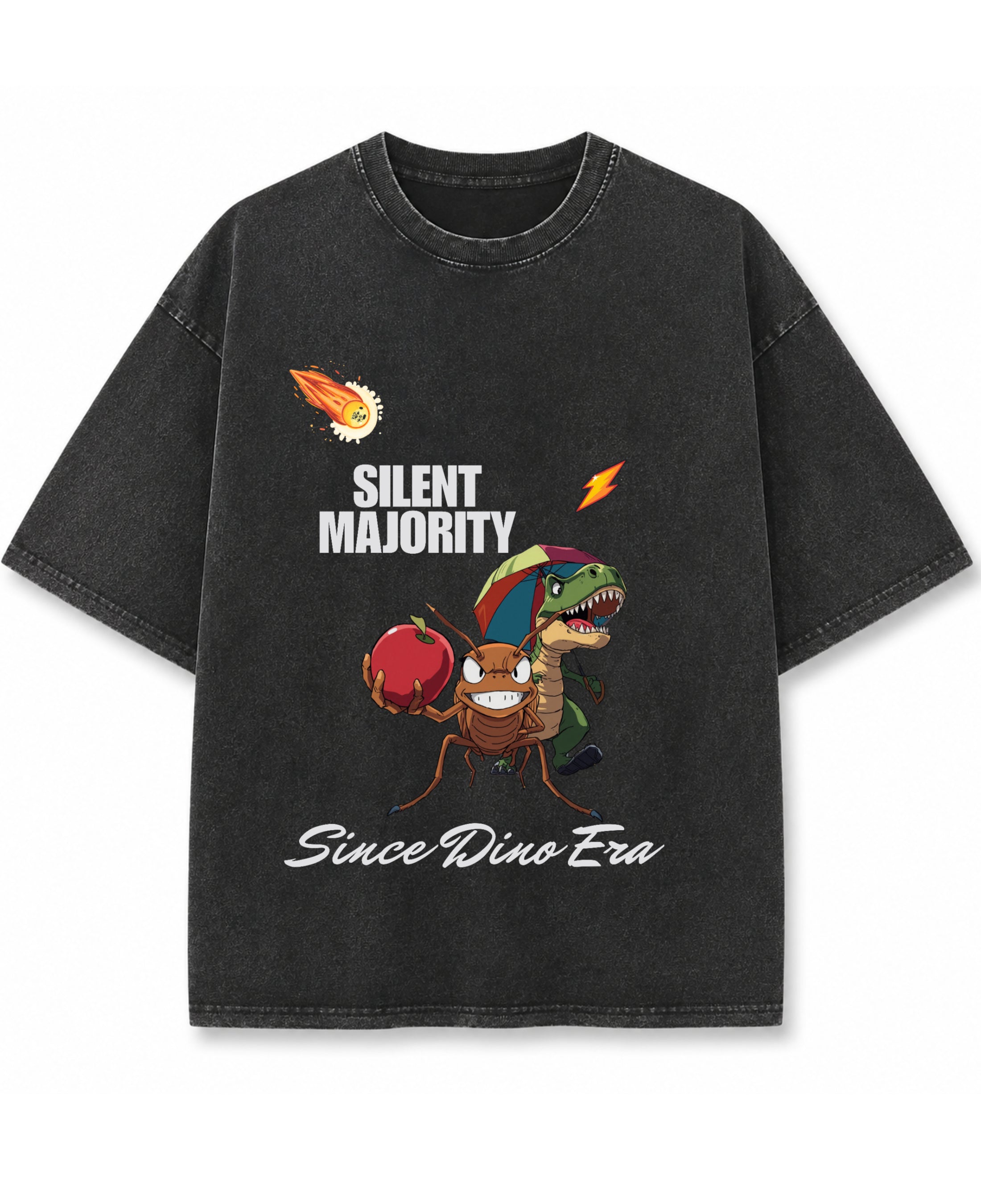 Vintage Fade Wash Oversized T-shirt Front Design