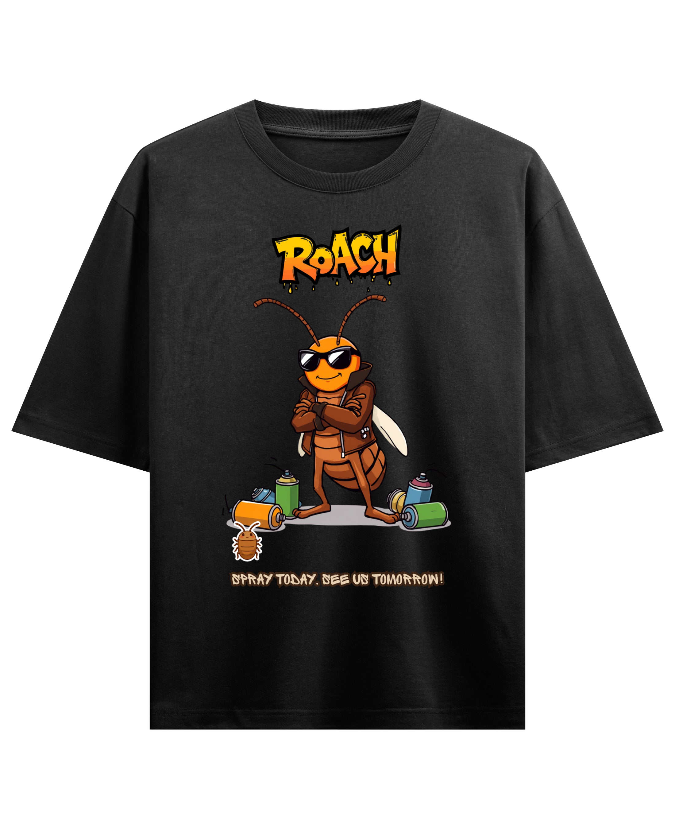Black Oversized T-shirt Front Design