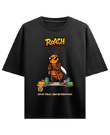 Cockroach Anime - Spray Today, See Us Tomorrow! (Black Oversized T-shirt Front Design)
