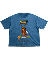Cockroach Anime - Spray Today, See Us Tomorrow! (Denim Wash Boxy Fit T-shirt Front Design)