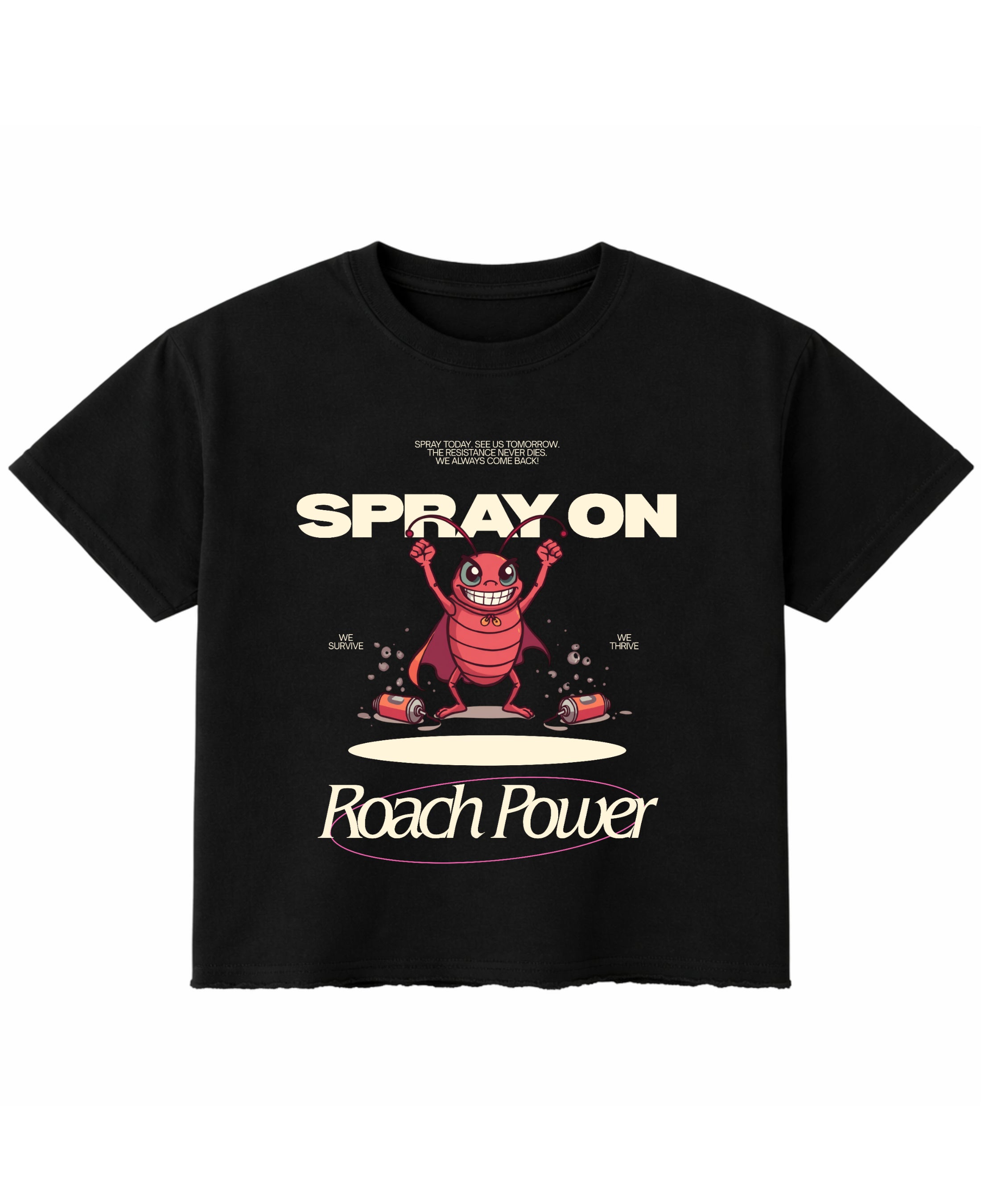 Black Boxy Fit T-shirt Front Design
