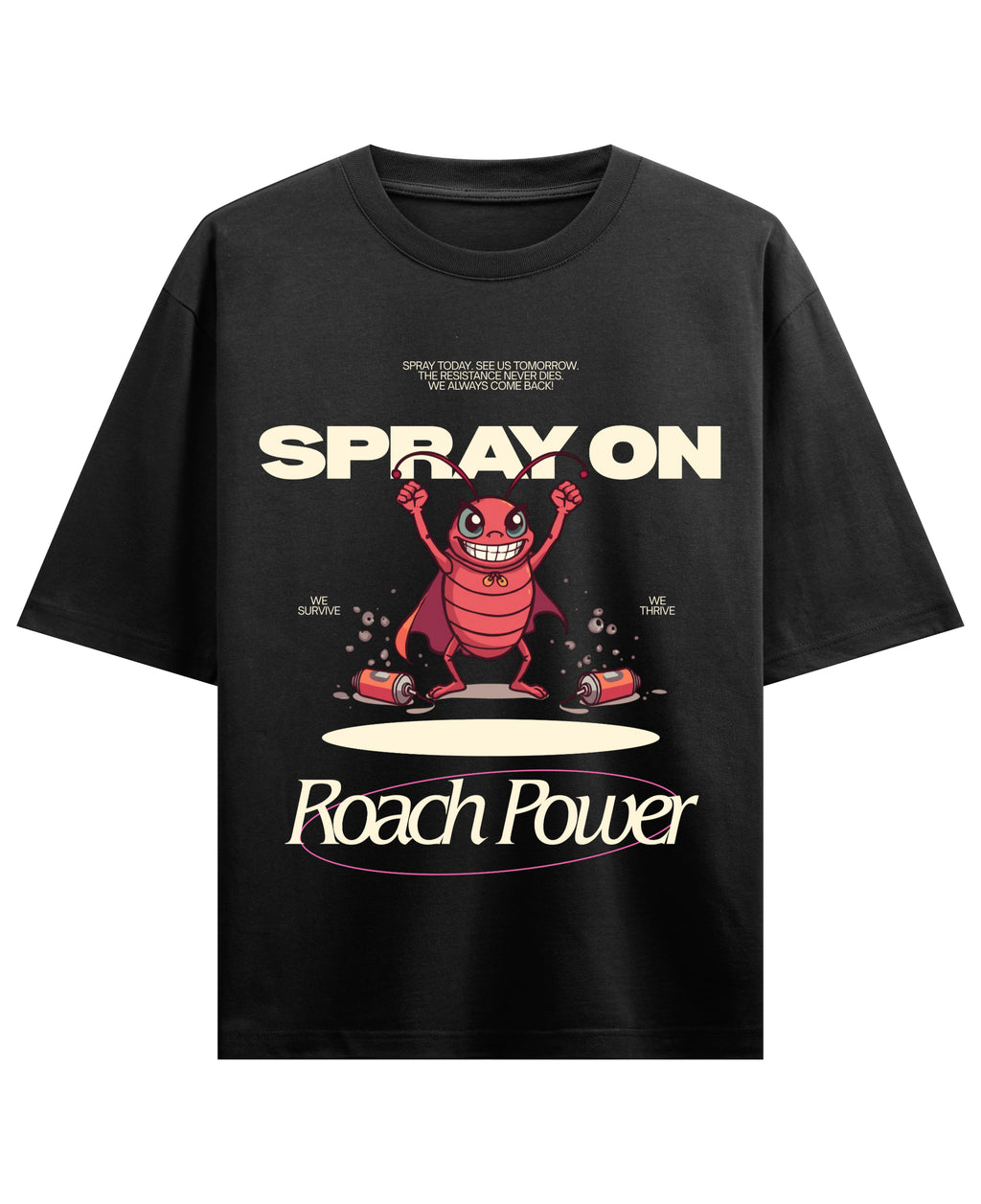 Black Oversized T-shirt Front Design