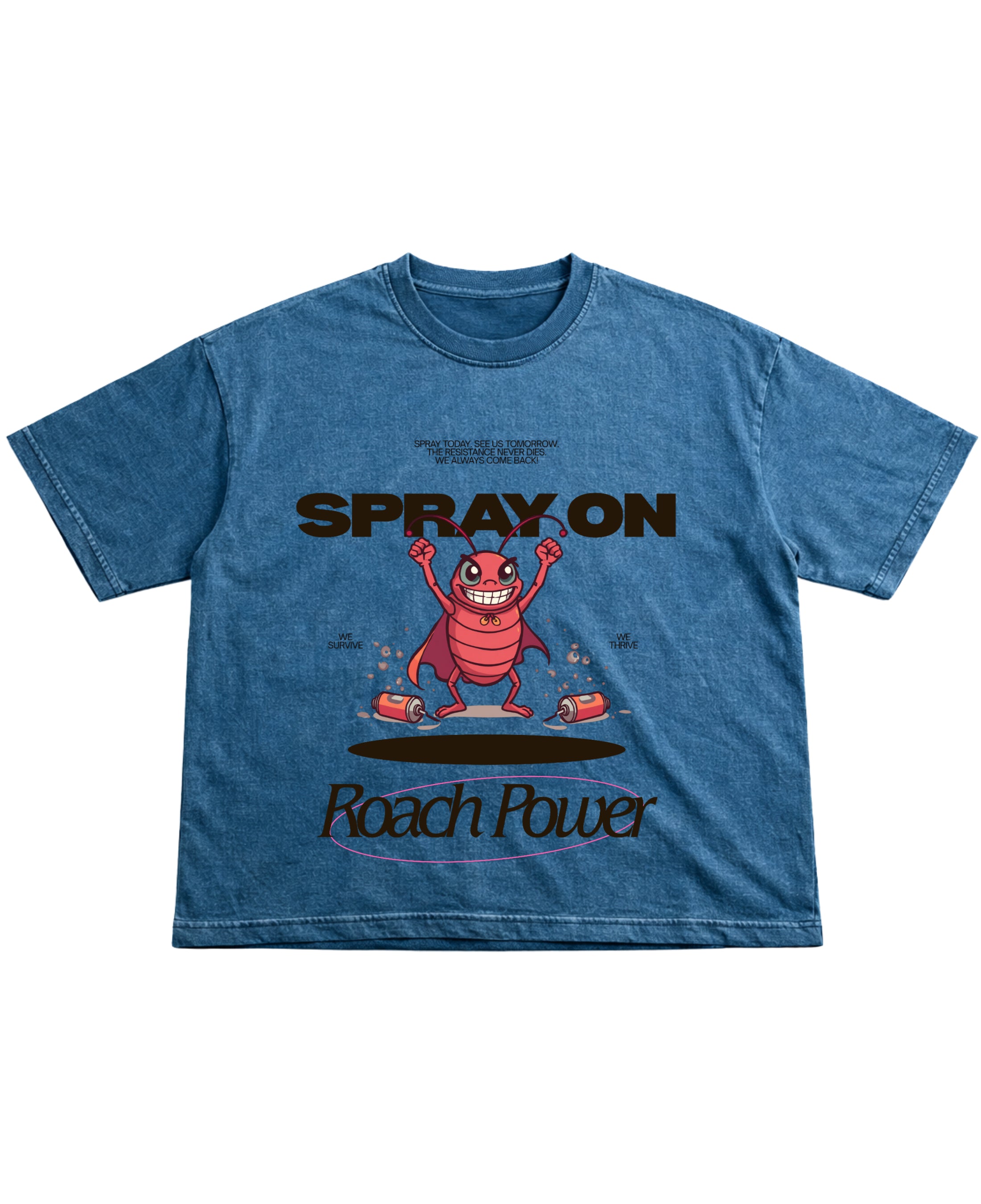 Denim Wash Boxy Fit T-shirt Front Design