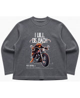 Cockroach Anime - Spray Today, See Us Tomorrow! (Acid wash waffle knit oversized full-sleeve Front Design)