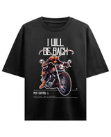 Cockroach Anime - Spray Today, See Us Tomorrow! (Black Oversized T-shirt Front Design)