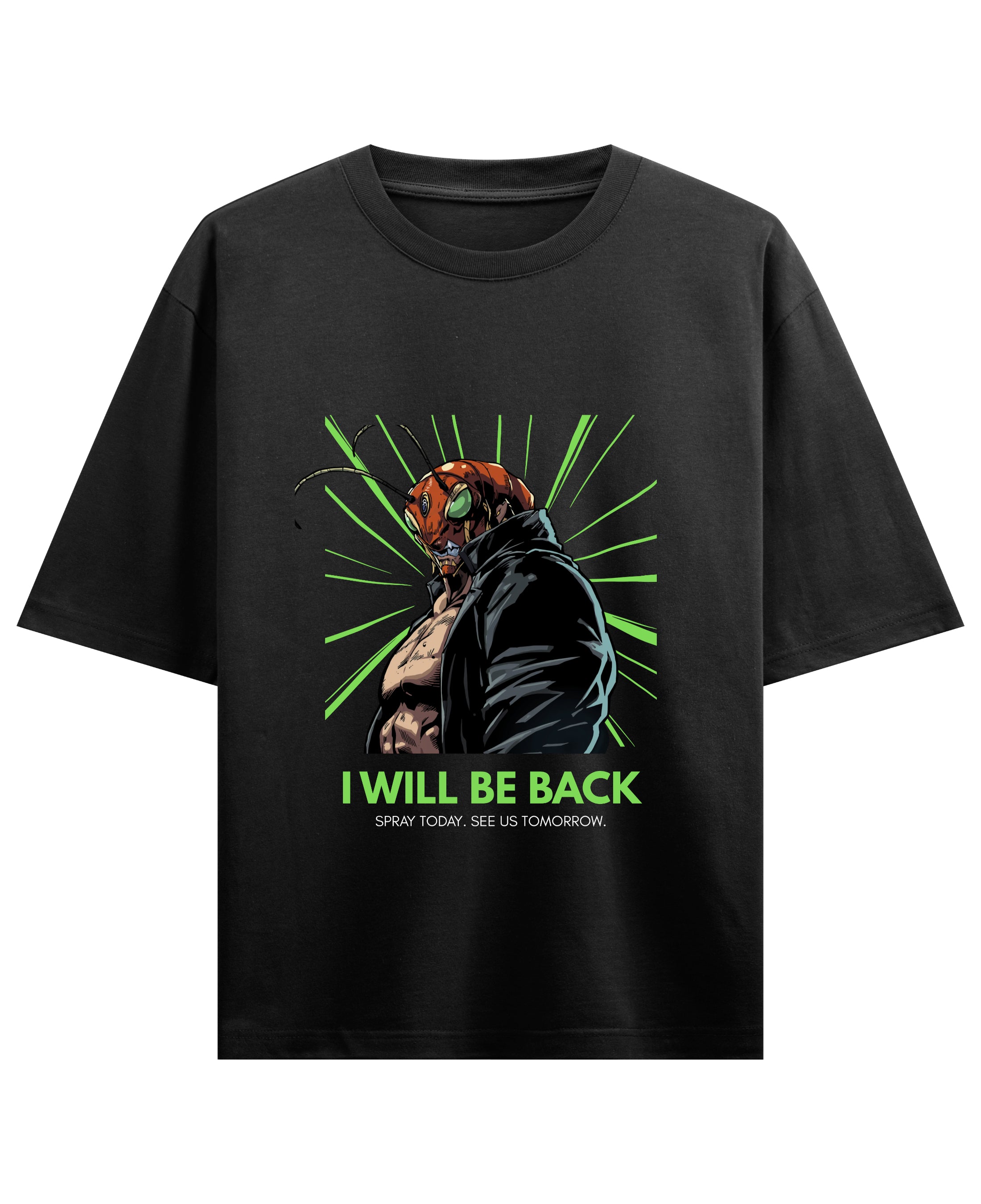 Black Oversized T-shirt Front Design