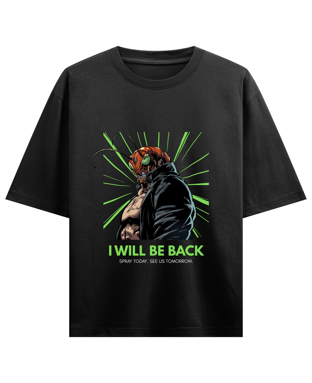 Black Oversized T-shirt Front Design