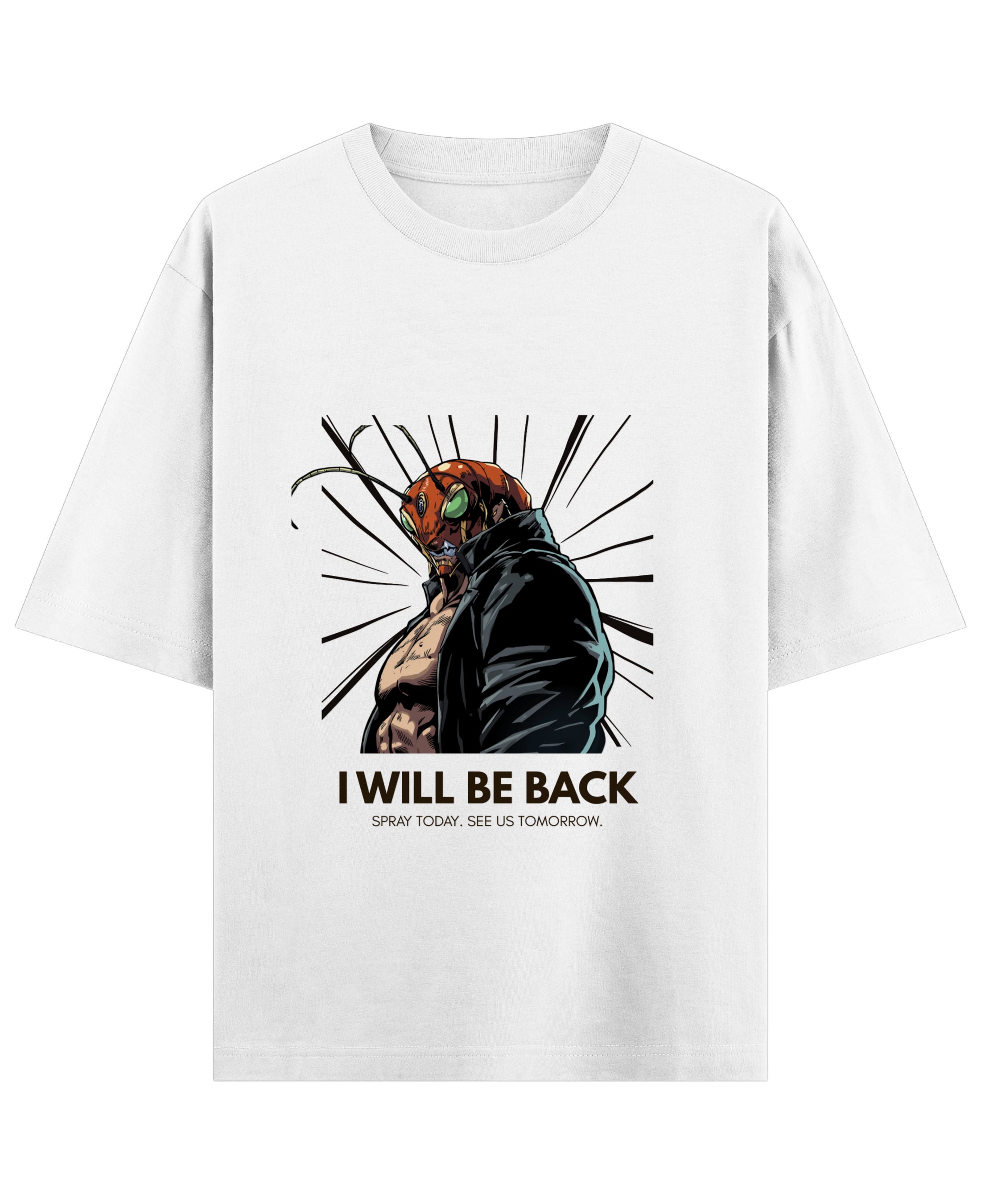 White Oversized T-shirt Front Design