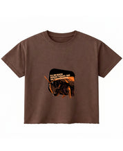 Brown Boxy Fit T-shirt Front Design