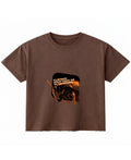 Brown Boxy Fit T-shirt Front Design