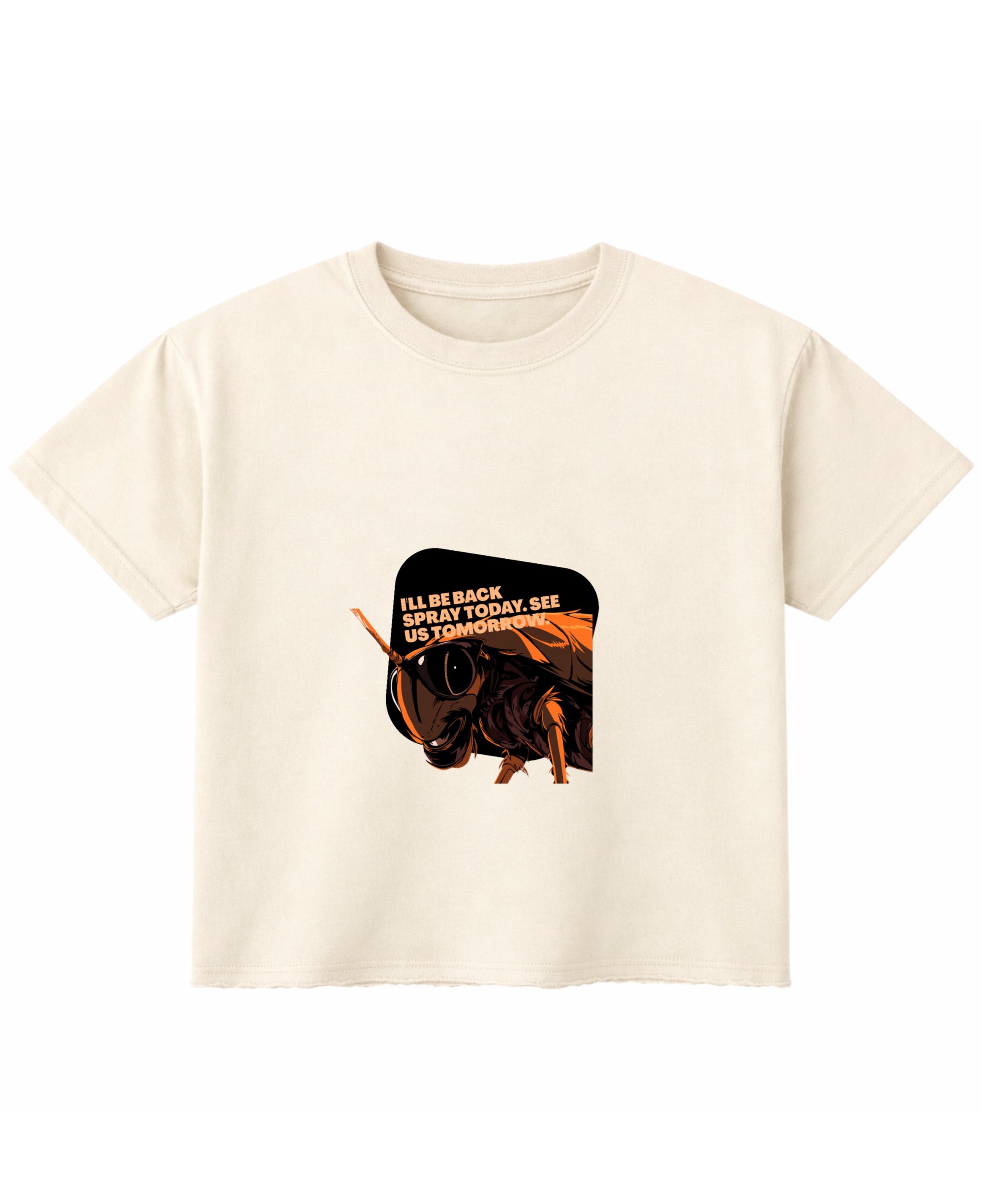 Off White Boxy Fit T-shirt Front Design