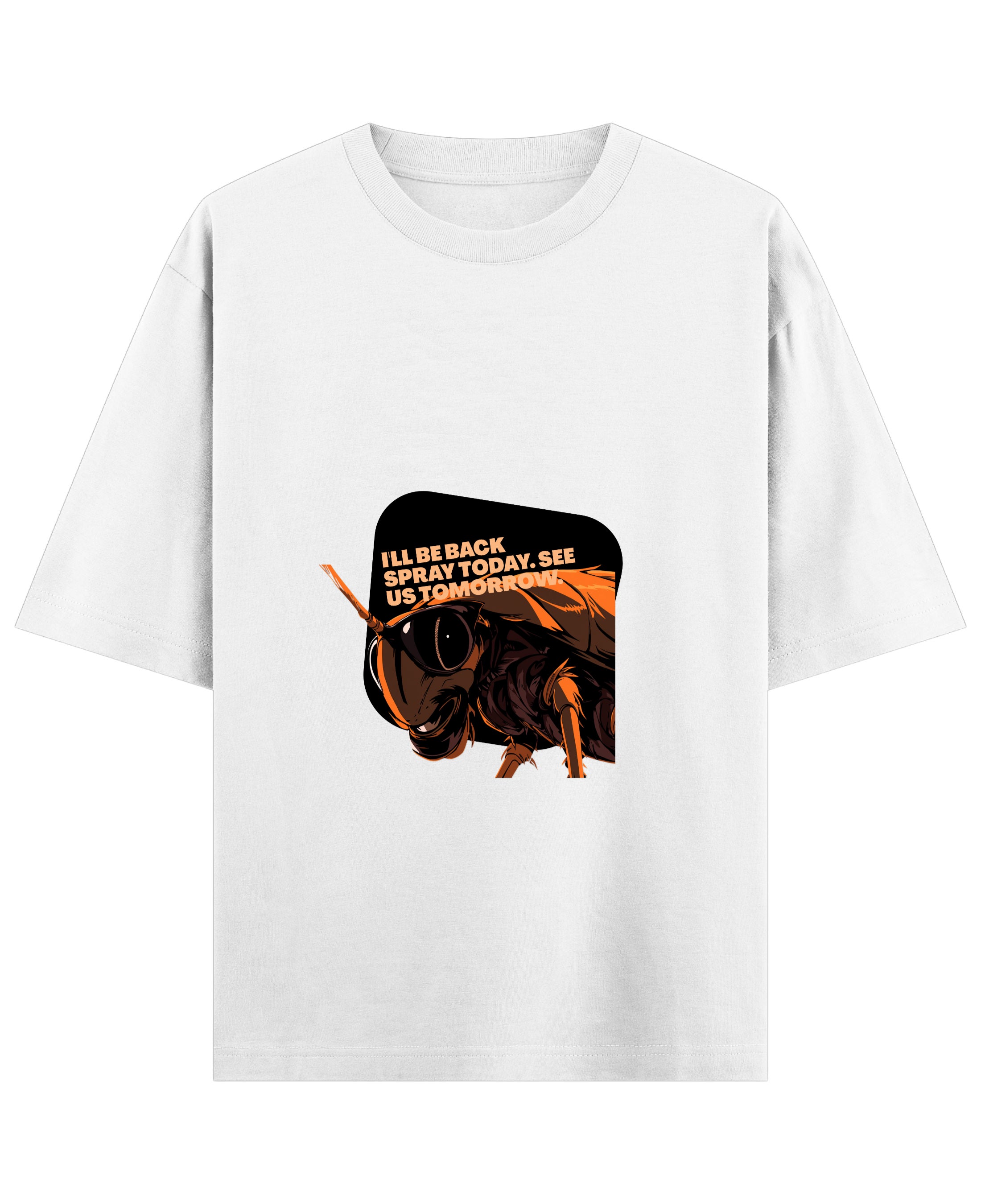 White Oversized T-shirt Front Design