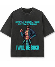 Vintage Fade Wash Oversized T-shirt Front Design