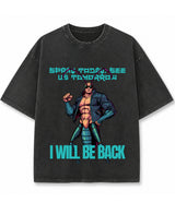 Cockroach Anime - Spray Today, See Us Tomorrow! (Vintage Fade Wash Oversized T-shirt Front Design)