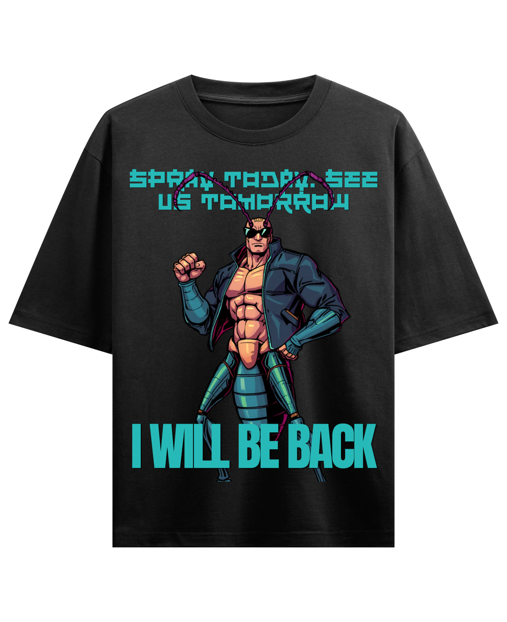 Black Oversized T-shirt Front Design