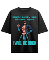 Cockroach Anime - Spray Today, See Us Tomorrow! (Black Oversized T-shirt Front Design)