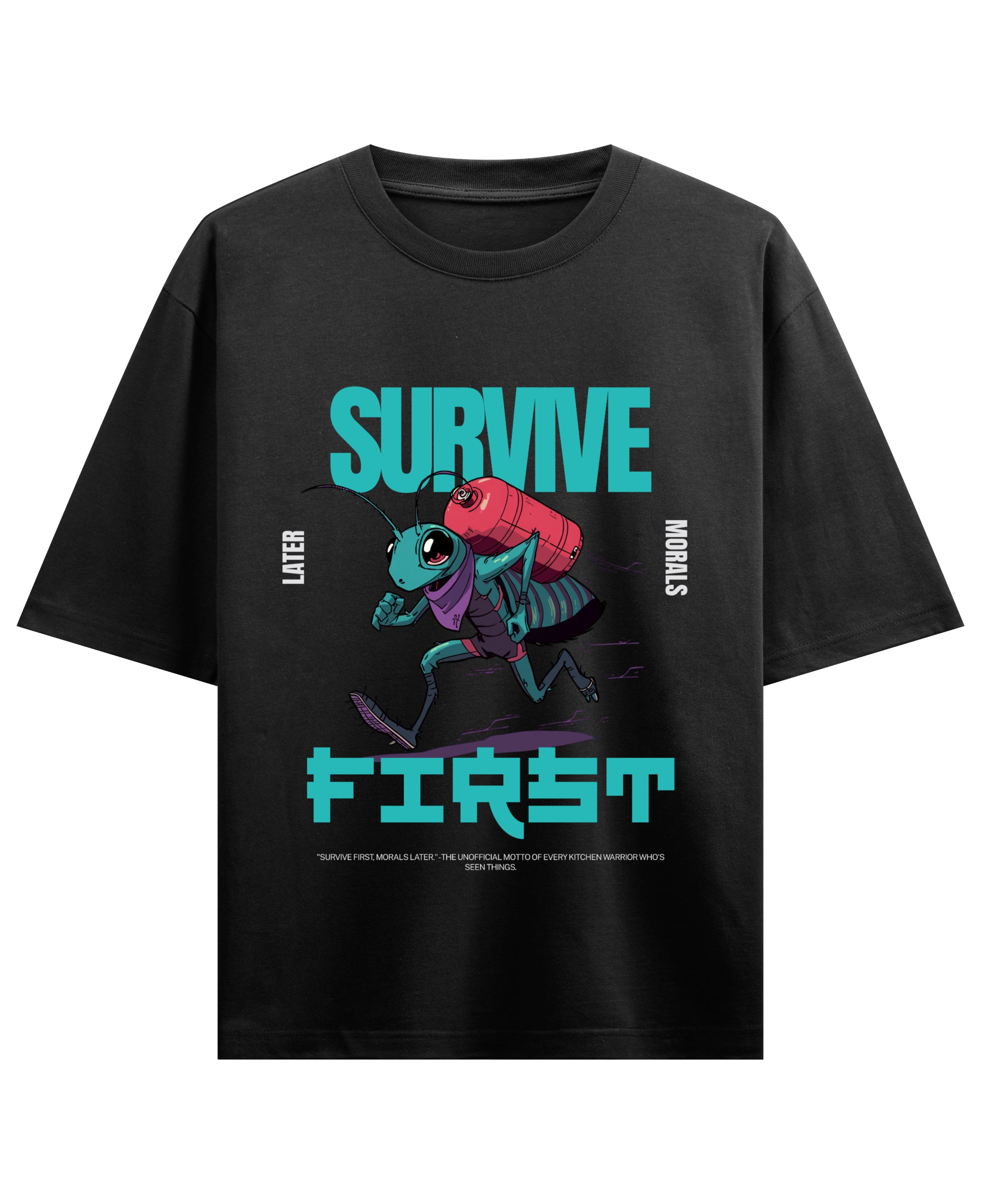 Black Oversized T-shirt Front Design