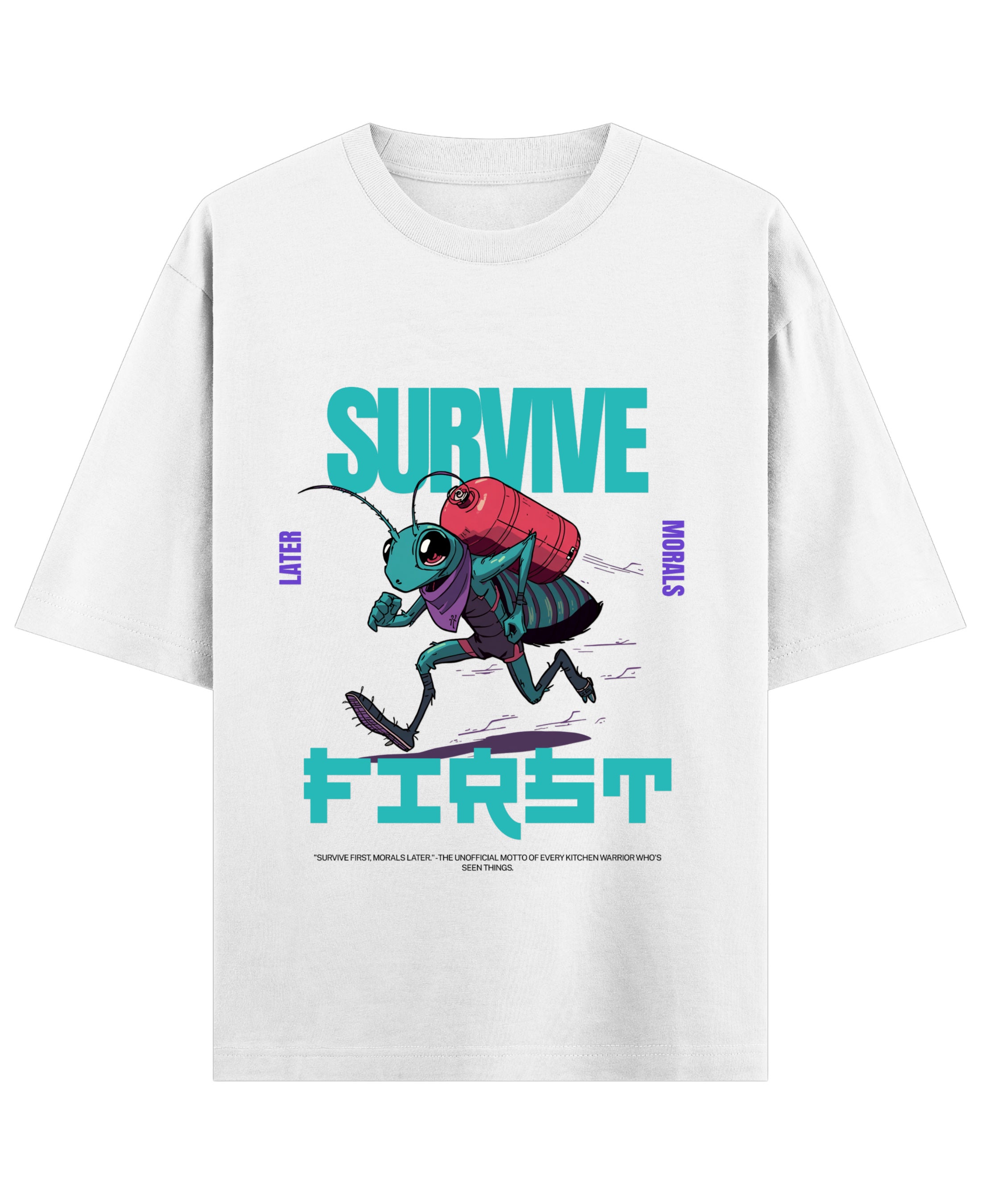 White Oversized T-shirt Front Design