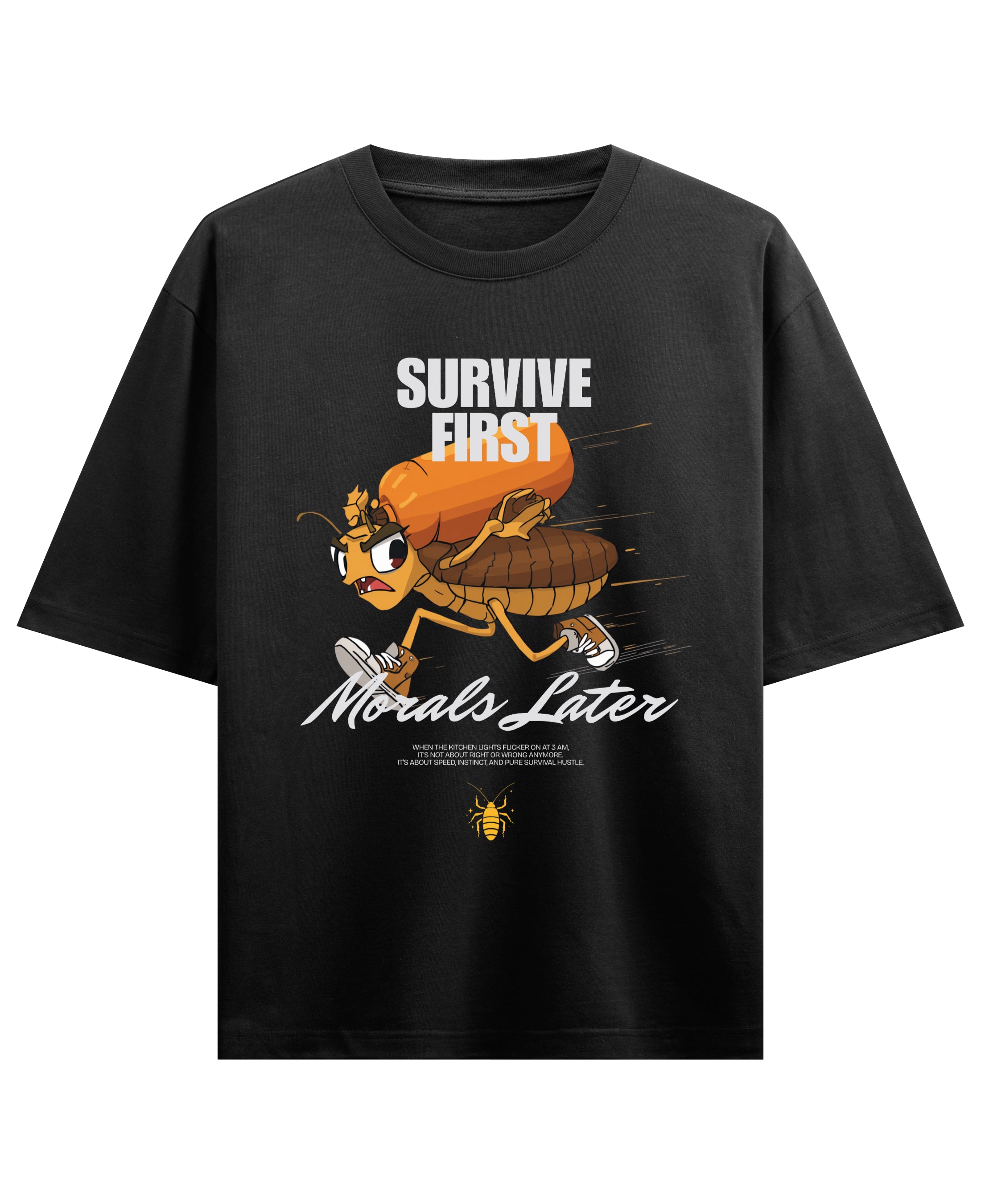 Black Oversized T-shirt Front Design