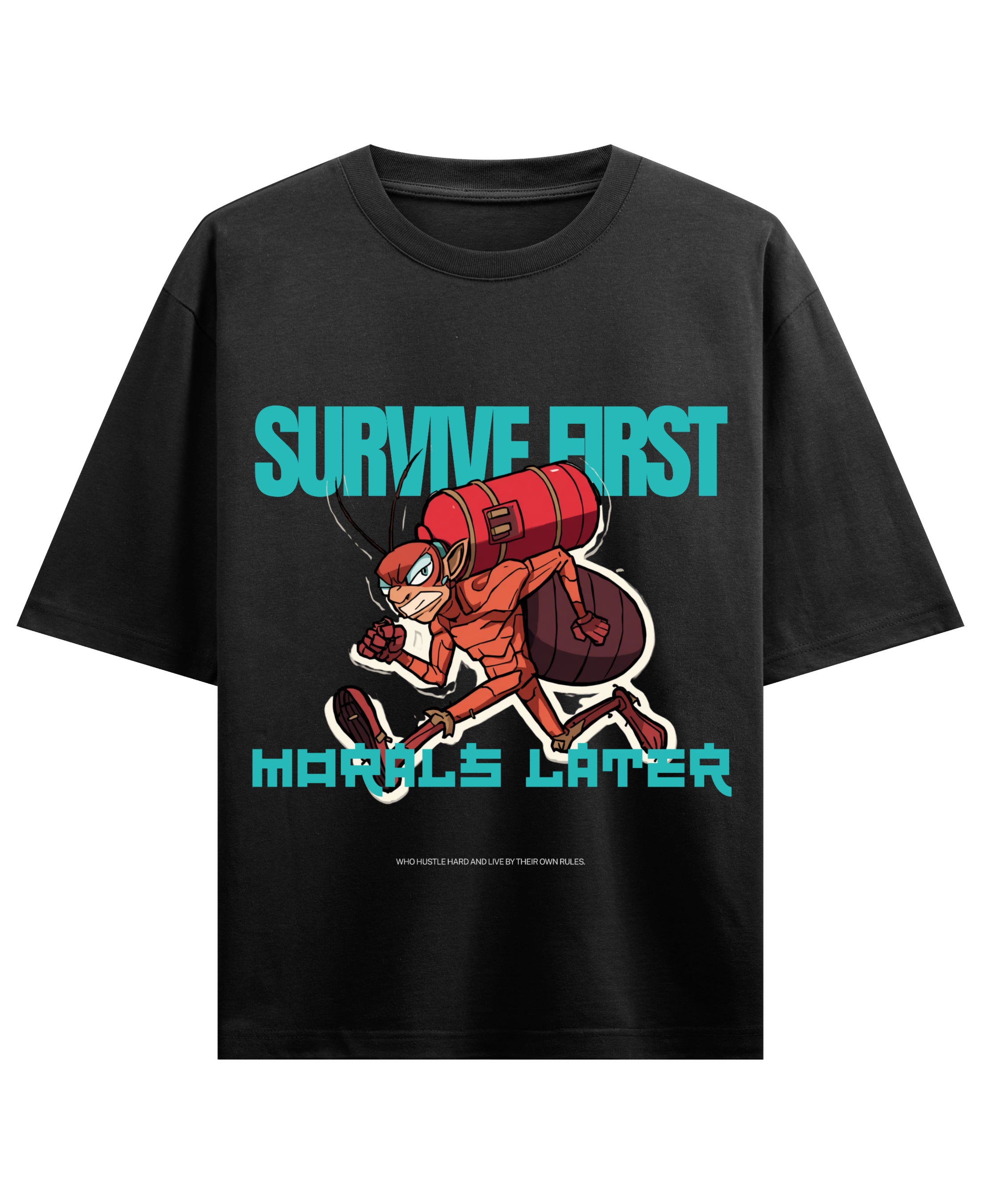Black Oversized T-shirt Front Design