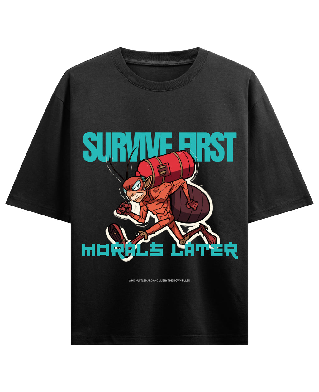 Black Oversized T-shirt Front Design