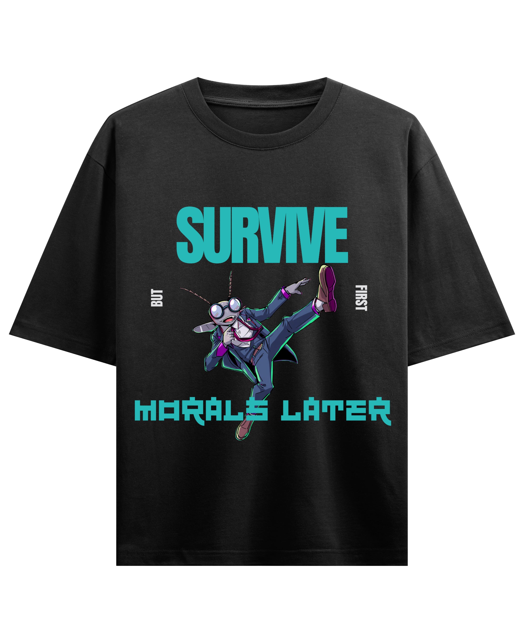 Black Oversized T-shirt Front Design