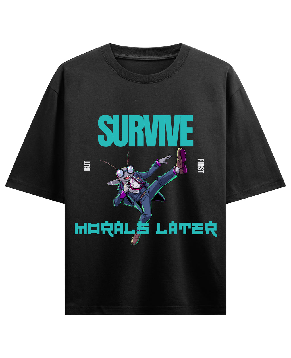 Black Oversized T-shirt Front Design