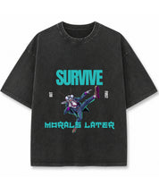 Vintage Fade Wash Oversized T-shirt Front Design