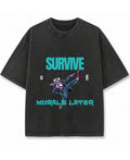 Vintage Fade Wash Oversized T-shirt Front Design