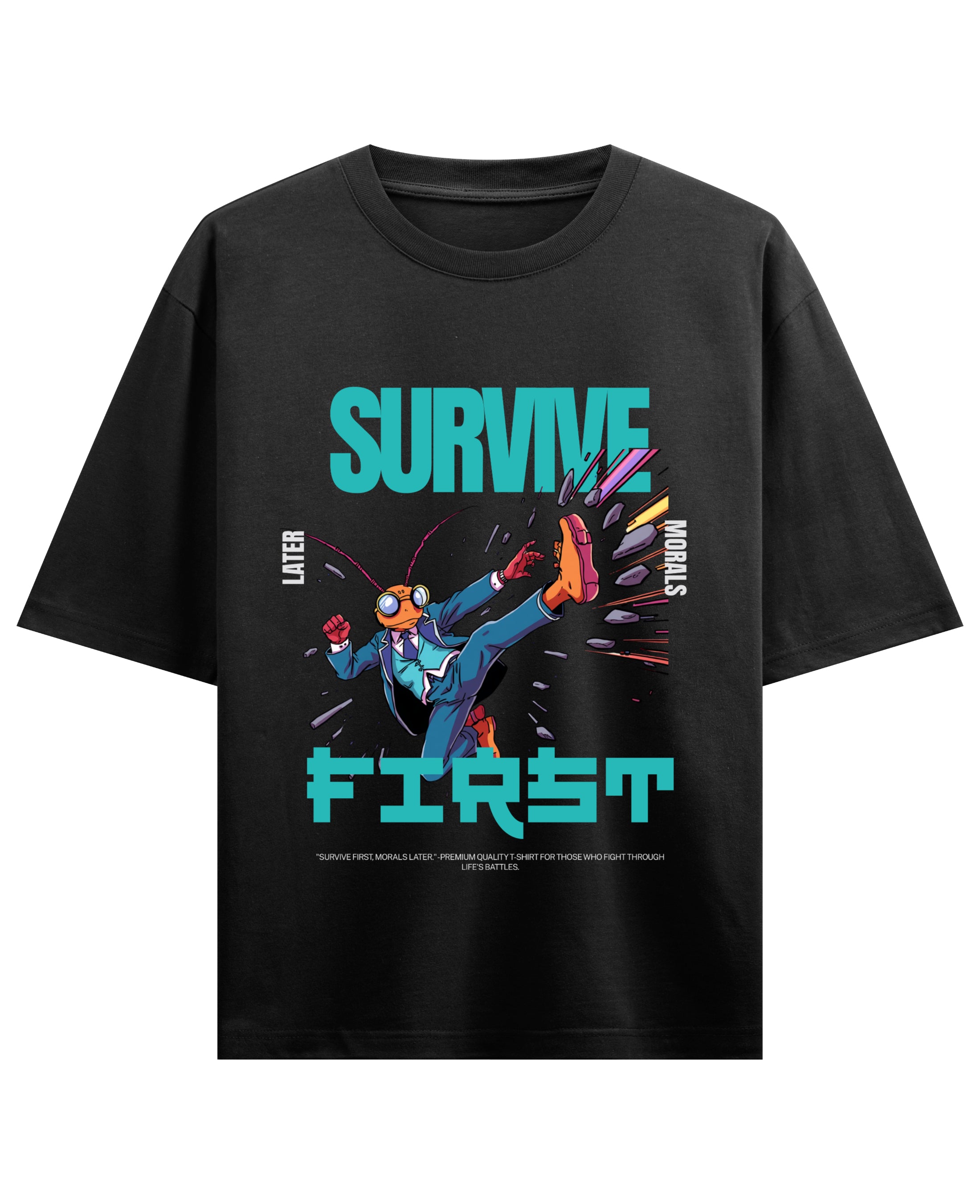 Black Oversized T-shirt Front Design