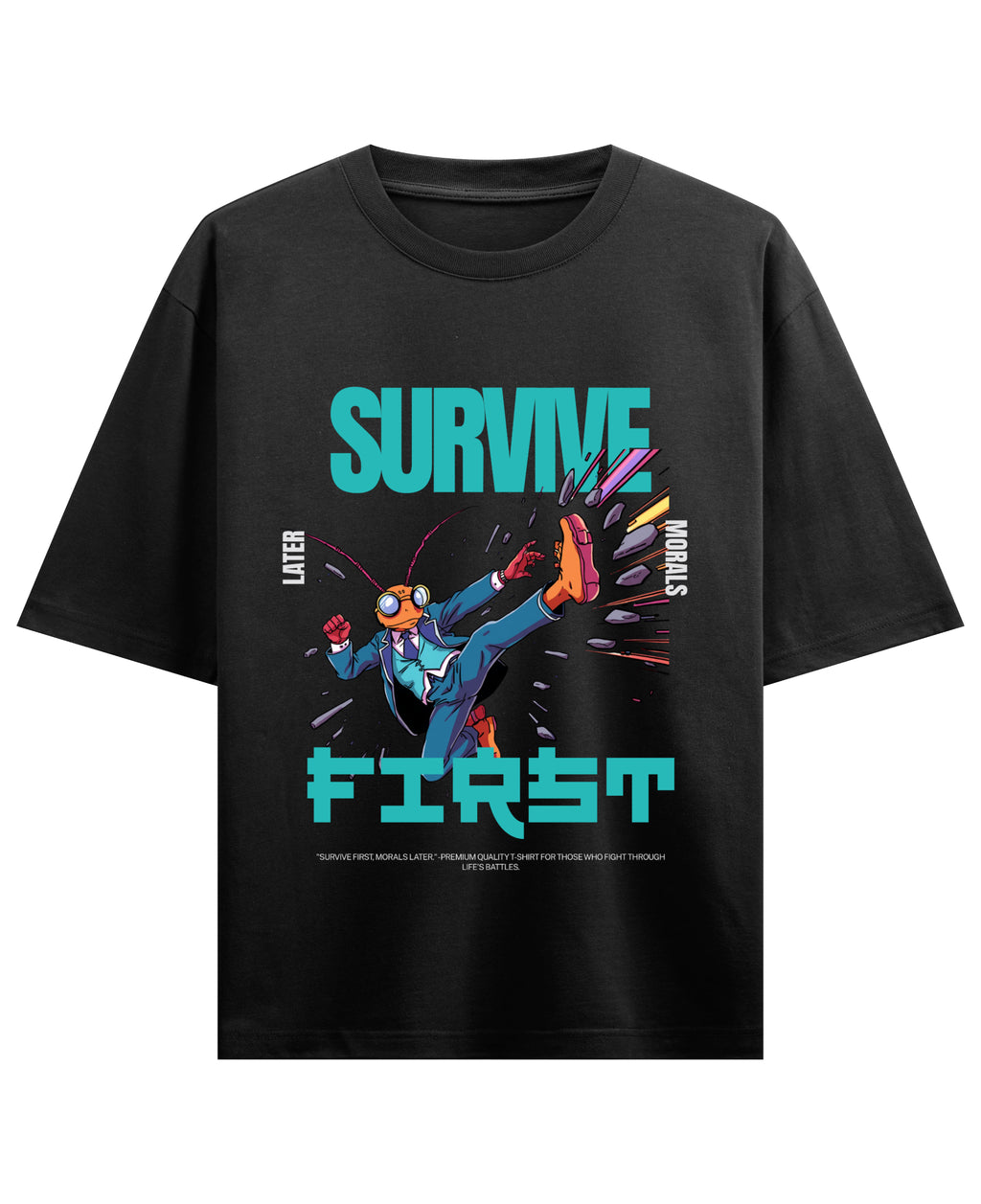 Black Oversized T-shirt Front Design