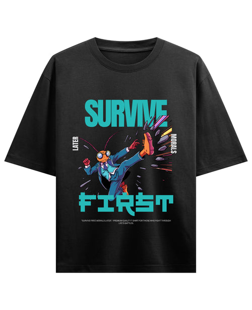 Black Oversized T-shirt Front Design