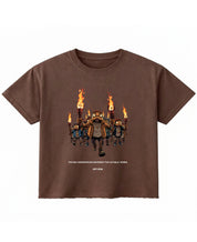 Brown Boxy Fit T-shirt Front Design