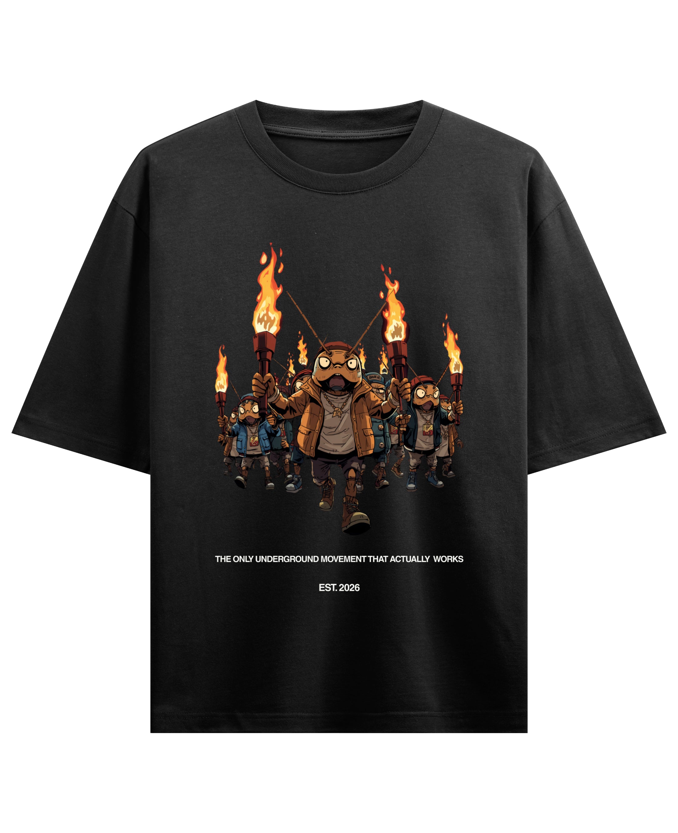 Black Oversized T-shirt Front Design