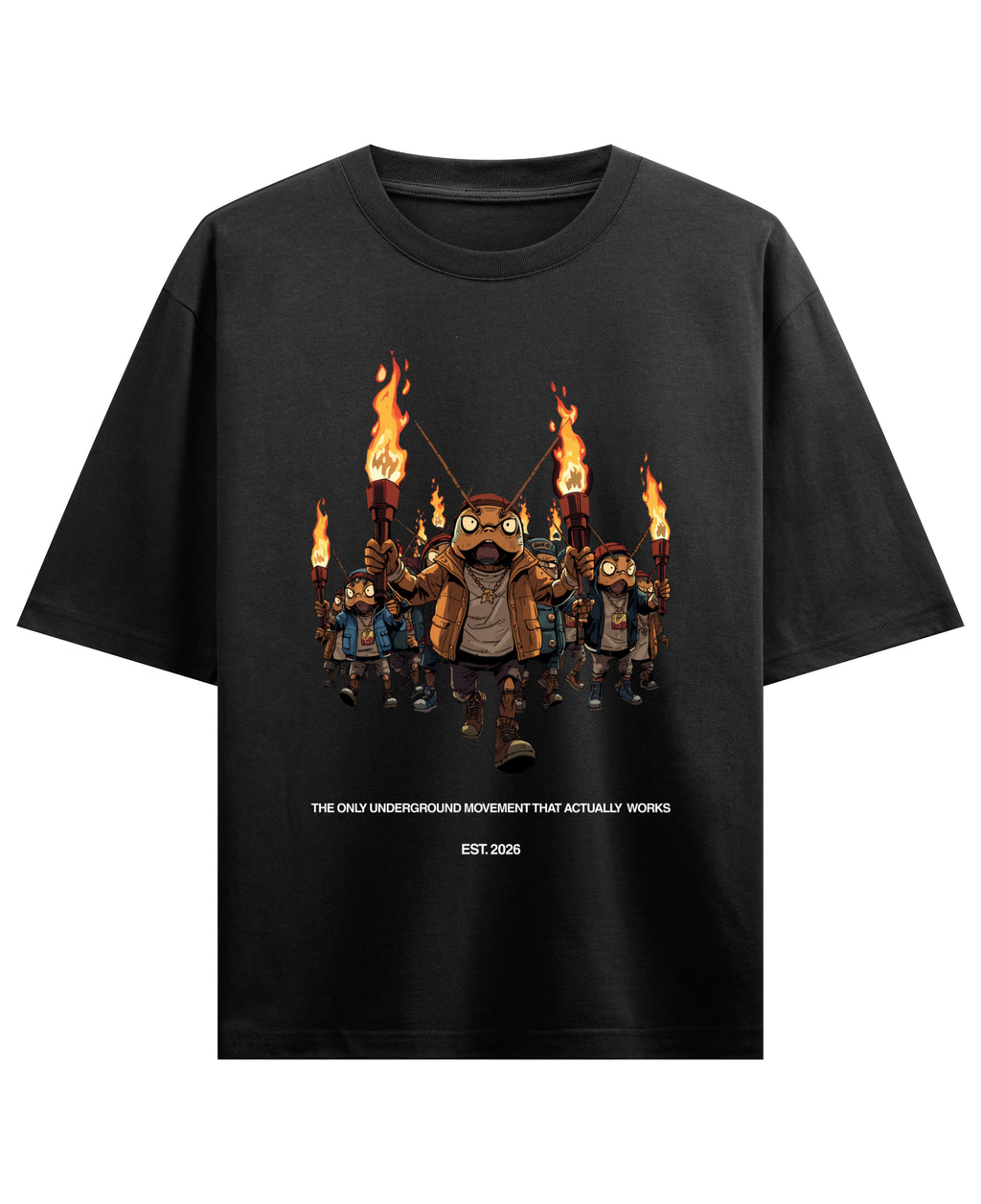 Black Oversized T-shirt Front Design