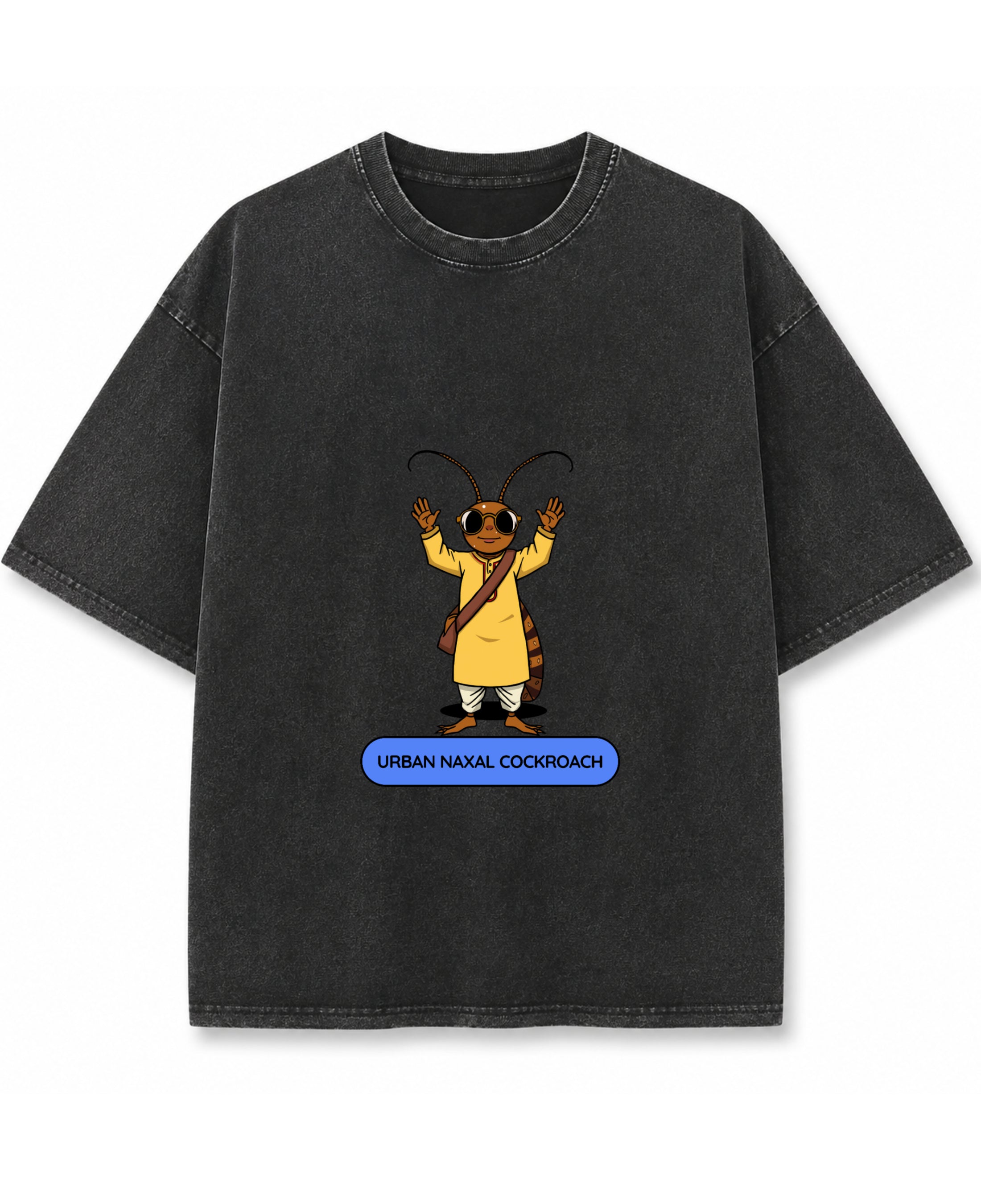 Vintage Fade Wash Oversized T-shirt Front Design