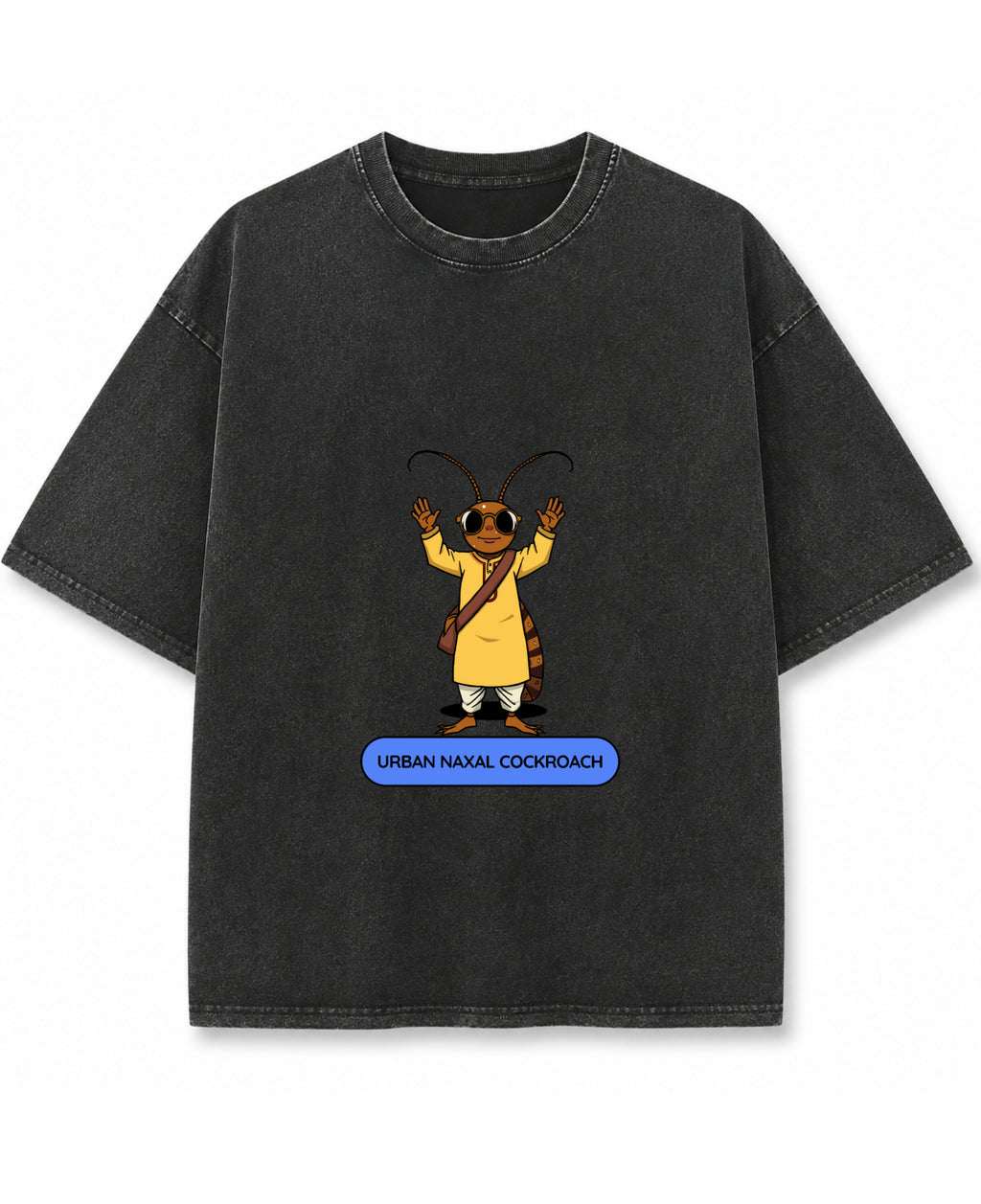 Vintage Fade Wash Oversized T-shirt Front Design