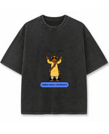 Cockroach Anime - URBAN NAXAL. (Vintage Fade Wash Oversized T-shirt Front Design)