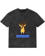 Cockroach Anime - URBAN NAXAL. (Acid wash Oversized T-shirt Front Design)