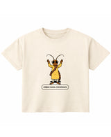 Cockroach Anime - URBAN NAXAL. (Off White Boxy Fit T-shirt Front Design)